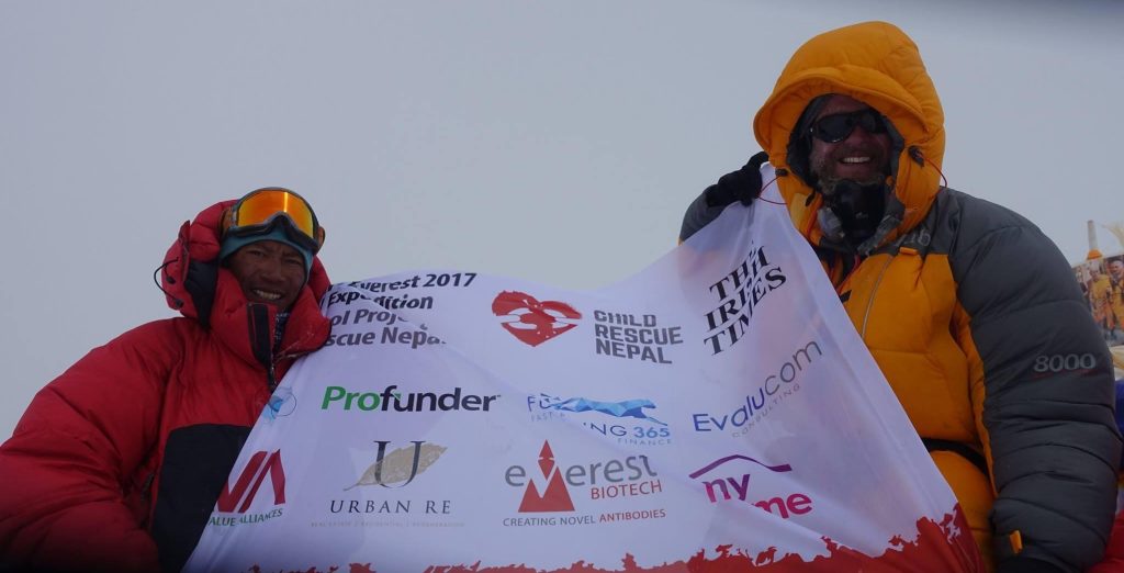 LeBruin congratulates our Profunder colleague Rory McHugh on reaching the summit of Mount Everest